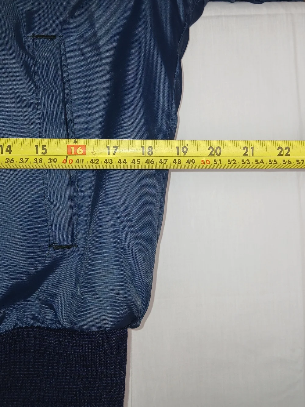 Vintage Men's Navy Blue Nylon Flight Jacket - Size Medium‎